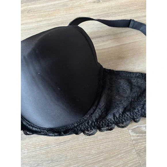 Victoria's Secret Black Dream Angels Lined Demi 36DDD - Picture 2 of 6
